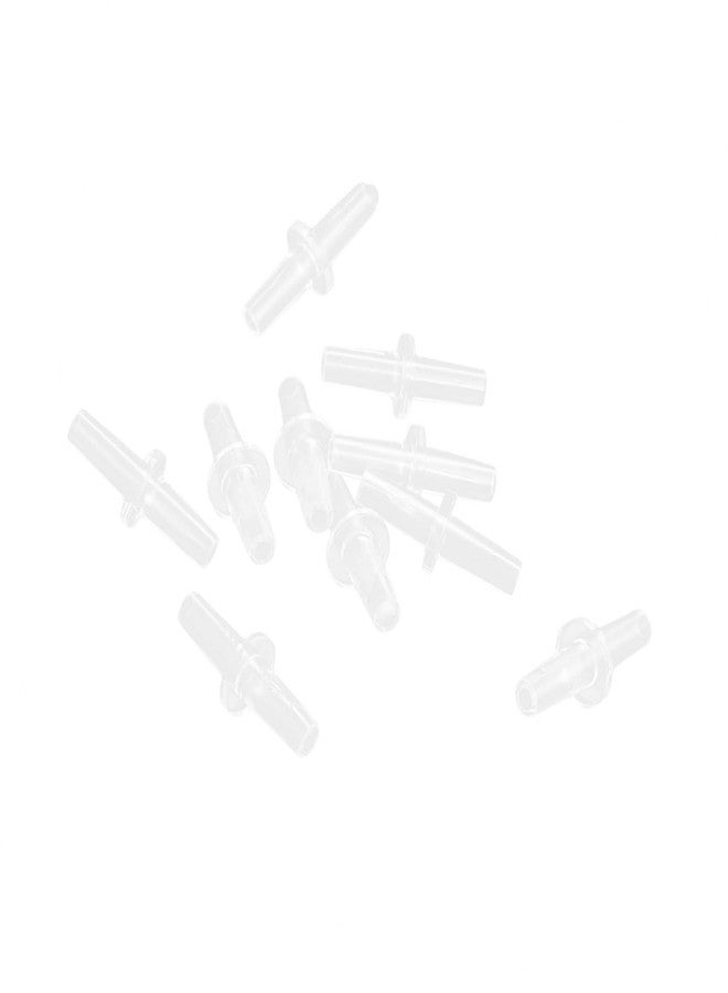 TUCKBOLD Universal Aquarium Straight Air Line Connector Clear White 4mm Tubing 10pcs Automotive Parts - Image 1